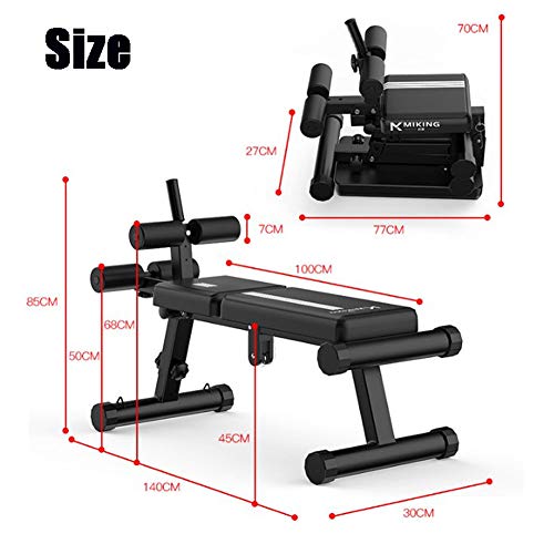 Foldable Exercise Bench,adjustable Utility Weight Bench,multifunctional Incline Decline Bench Press Chair For Home Gym Black 83*141cm