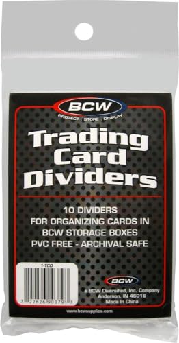 Intercalaires pour Cartes BCW (Lot de 10) - Onglets Inscriptibles pour Boîtes Super Monster
