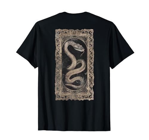 Serpiente reptil terrario snake vintage backprint Serpiente Camiseta