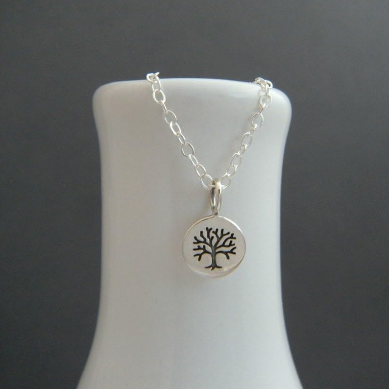 Collar de árbol de la vida de plata 925 con cadena de 45 cm, joyería delicada 2