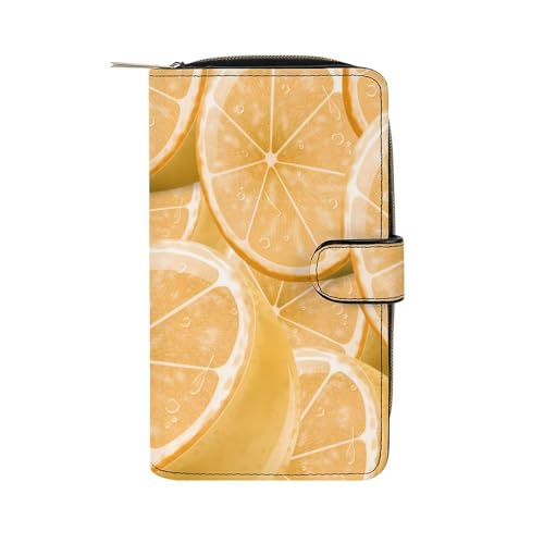 Deliciouss Yellow Lemon Long Wallet for Women Men Purses Coin Pouch Credit Card Holder Organizer