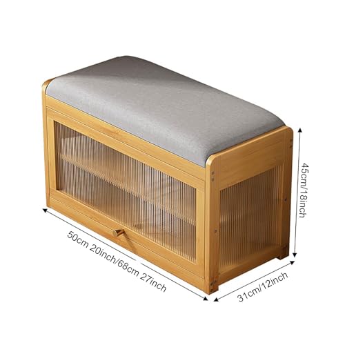 Banc à chaussures d'entrée avec coussin pour s'installer confortablement - 2