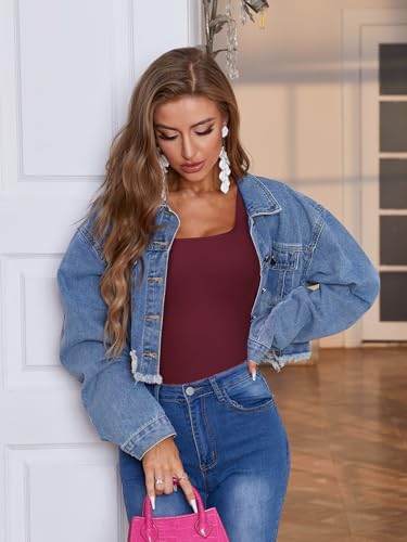 Image of V FOR CITY Women's Cotton Tank Top with Unpadded Shelf Bra Adjustable Wide Strap Camisole Summer Basic Udershirts