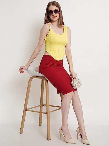 Image of POPWINGS Casual Printed Pencil Skirt for Women|| Stylish Pencil Skirt for Women || Western Women Pencil Skirt for Summer || Printed Above Knee-Length Skirt for Women