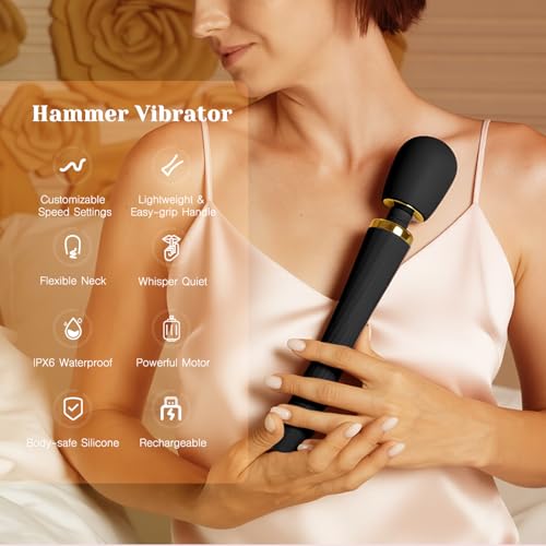Tracys-Dog-Vibrator-for-Women-Cordless-Full-Body-Wand-Massager-Clit-Stimulator-with-5-Modes-3-Speeds-Quiet-Waterproof-Rechargeable-Adult-Sex-Toys-for-Solo-Couple-Sex-Games-Play-Hammer