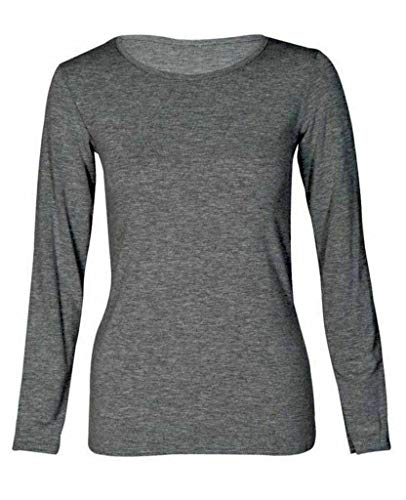 Image of Kids Plain Basic Top Long Sleeve Girls Boys Uniform T-Shirt Tops 2-13 Years (11-12 Years, Charcoal)