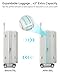 Hanke 24Inch Expandable Luggage Top Opening Medium Checked Luggage Hard Shell Suitcases with Wheels Travel Luggage Rolling Suitcase with Cup Holder(Smoke White)