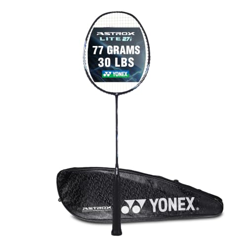 YONEX Astrox Lite 27i Graphite Strung Badminton Racket with Full Racket Cover (Blue) | for Intermediate Players | 77 Grams | Maximum String Tension - 30lbs