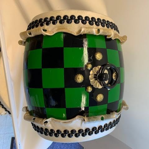 和太鼓　８寸　鬼滅　市松 和太鼓8寸鬼滅市松