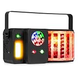 MUSIKGESTEUERT & DMX FÄHIG: Die Party Lichter reagieren präzise auf den Beat (Soundsteuerung) oder steuerbar über 14 DMX-Kanäle. Ideal für DJs, Clubs, Events oder private Feiern.