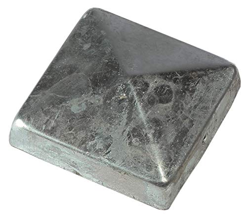 Preisvergleich Produktbild Pfostenkappe für Pfosten 9x9 cm Zaunkappe Pyramide aus Metall verzinkt