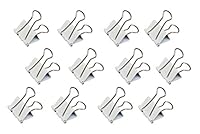 MAUL original mauly Klemmer (12 Stück) 19 mm | Befestigung mit 7 mm zum Klemmen von bis zu 70 Blatt Papier | vielseitig einsetzbar im Büro, als Küchen Gadgets und im Haushalt | Weiß