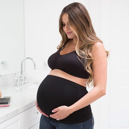 Belly Bandit Belly Boost Maternity Support Band - Ultra-Soft Pregnancy Abdominal Band w/Breathable Knit - Comfortable Discreet Stretch Support for Growing Bellies & Lower Back Relief - Black, Medium - Thumbnail 4