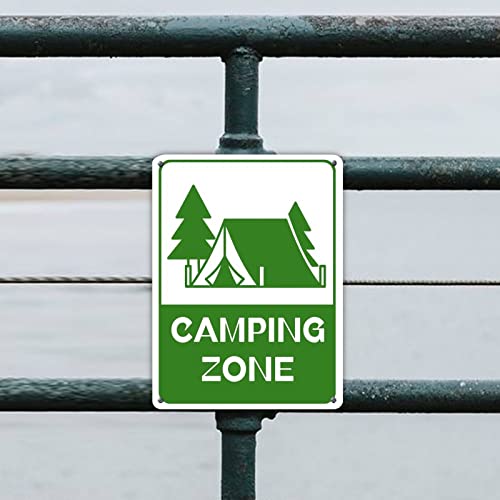 Panneau avertissement camping extérieur imperméable 40x30cm
