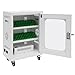 30 Device Mobile Phone Charging Cabinet for Cell Phone, USB Cell Phone Mobile Charging Stations, Mobile Storage Cart for Office and Classroom (White)