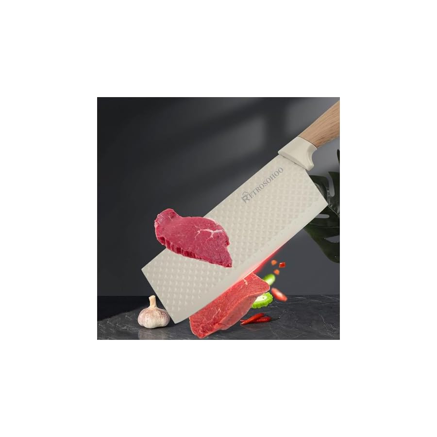 Kitchen-Knife-Set-Retrosohoo-6-Pieces-Khaki-Sharp-Knife-Set-for-Kitchen-Non-stick-Non-slip-Stainless-Steel-Chef-Knife-Set-with-Universal-Knife-Block-Suitable-for-Home-Restaurant-Khaki Kitchen Knife Set, Retrosohoo 6-Pieces Khaki Sharp Knife Set for Kitchen, Non-stick Non-slip Stainless Steel Chef Knife Set with Universal Knife Block Suitable for Home Restaurant (Khaki)