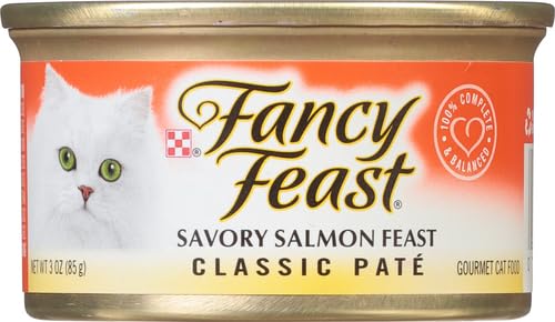 Image of Fancy Feast Gourmet Salmon Feast Cat Food, 3 oz (Pack of 2)