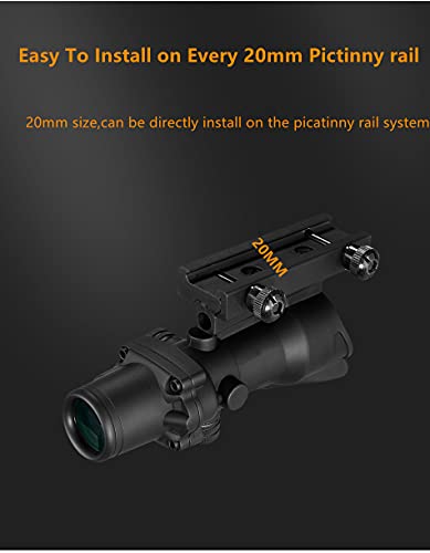 ACEXIER 4X32 Taktisches Zielfernrohr Echtfaser Grüner Roter Punkt beleuchtetes geätztes Absehen Optisches Visier Armbrust für die Jagd