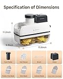 AMZCHEF Electric Vegetable Chopper & Food Processor, 5-in-1 Kitchen Slicer for Onion, Potato, Carrot | Make Chips, Salad, Crinkle-Cut Chips | with 4 Blades, Large Chute & Container - Image 6