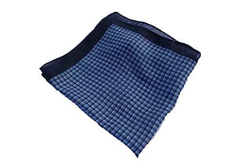 Mouchoir carré de poche Hugo Boss en soie mélangée bleue idée cadeau homme