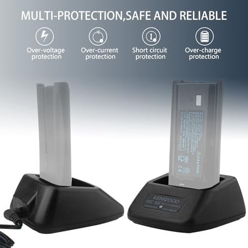 Cargador KSC-35s de escritorio para batería de walkie talkie Kenwood TK-2200 y TK-3000 2