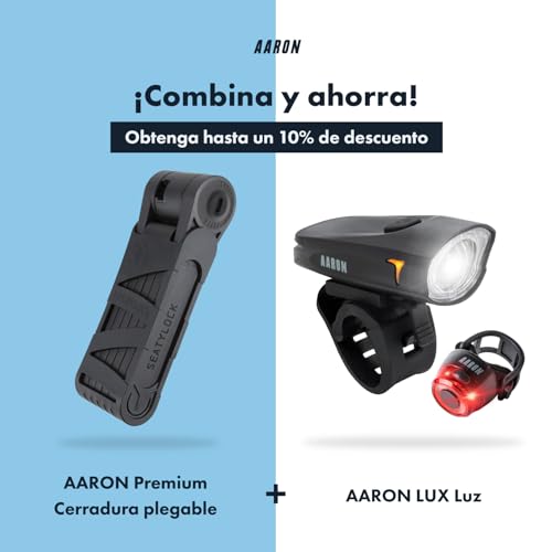 AARON Premium - Candado plegable para bicicleta (nivel 18), diseño de bloqueo de alta seguridad patentado con soporte para bicicleta eléctrica, bicicleta de carretera, motocicleta, MTB - imagen 8