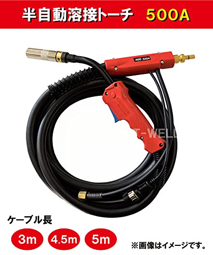 Amazon | 半自動 溶接 トーチ 500A×3m パナソニック YT-50CS4 適合 
