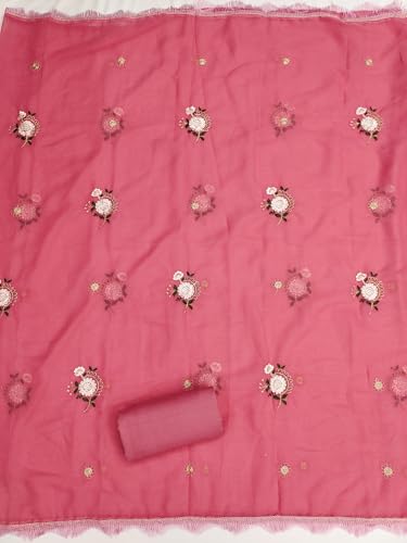 Image of Women's Georgette Embroidery Work Unstitched Dress Material