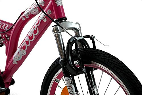KCP 20 Zoll Mountainbike Kinderfahrrad - JETT FSF pink - Vollfederung Kinder Fahrrad für Jungen und Mädchen mit 6 Gang Shimano Schaltung - für Kinder zwischen 6-9 Jahre und 1,20-1,40m Körpergröße – Bild 7