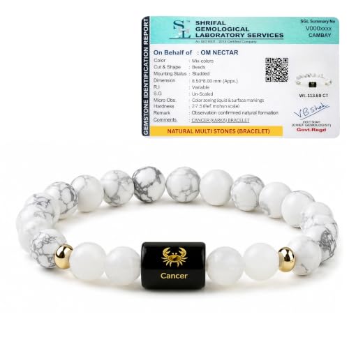Image of Rashi Bracelet for Men & Women | Original Certified Healing Crystal for Confidence, Motivation & Positive Energy | Zodiac Bracelet for Men & Women | Astrology Gift For Everyone