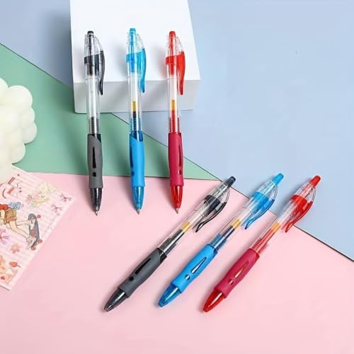 Set de 3 bolígrafos retráctiles de gel negro miniatura 3