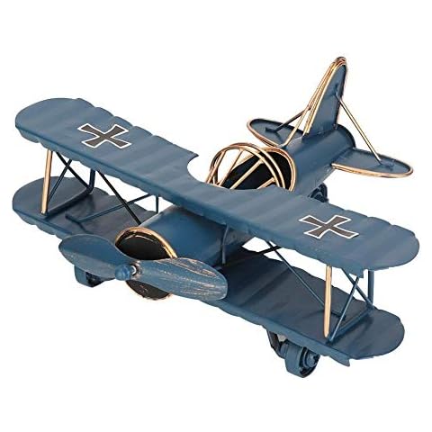 Biitfuu Modelo de avión Retro biplano de Metal Cover