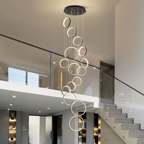 Éclairage chic chambre et escaliers avec ce grand lustre moderne réglable - 2