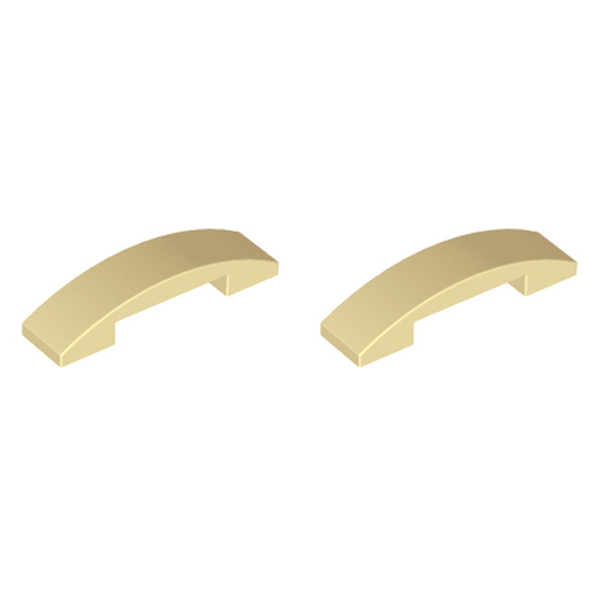 LEGO Slope, Curved 4 x 1 x 2/3 Double Part 93273 (Tan, 2, Bricks)