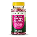 Spring Valley Extra Strength Hair, Skin & Nails Dietry Supplement 120ct 5000 mcg
