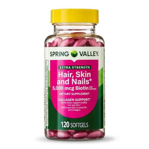 Spring Valley Extra Strength Hair, Skin & Nails Dietry Supplement 120ct 5000 mcg