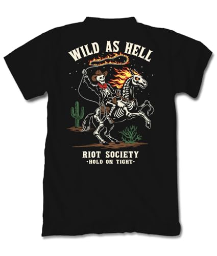 Riot Society Men's Short Sleeve Graphic and Embroidered Fashion T-Shirt