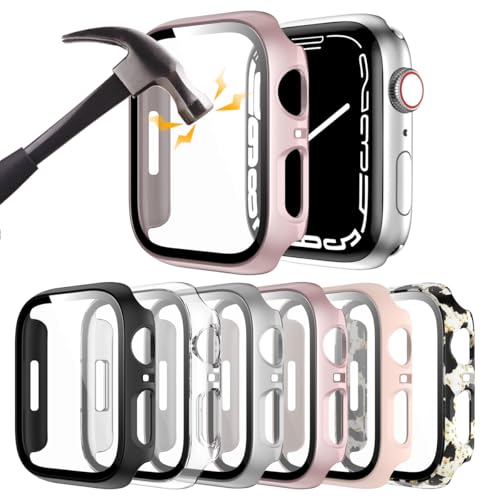 Rontion 6 Pack Hard PC Case for Apple Watch 40mm SE 3/SE 2/ Series 6/SE/5/4