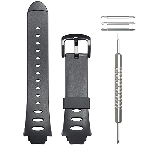 WRISTARMOR Bracelet de montre de rechange pour Suunto Observer SR X6HRM - Pour homme - Pour sports de plein air - Boucle noire