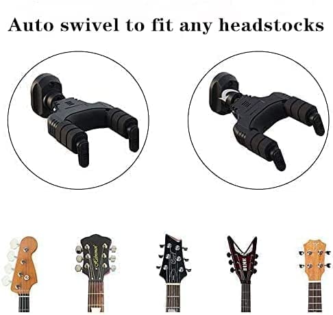 Guitar Wall Mount Hanger Holder Auto Lock For Electric Acoustic Guitars Ukulele Bass, Auphy #TOP2