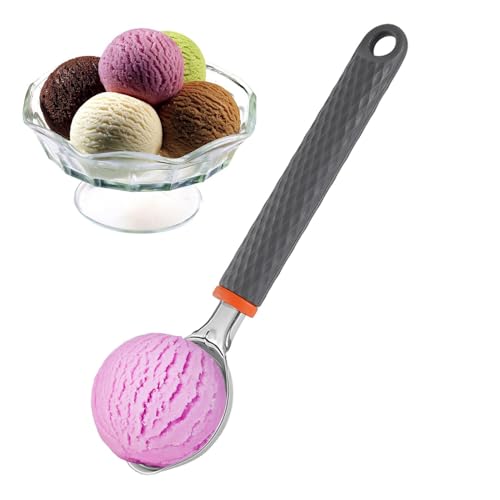 Cuchara de hielo de acero inoxidable, pala de liberación de gatillo de metal, porción de yogur fr0zen de alta resistencia, herramienta de cocina duradera, utensilio de cocina para servir alimentos de