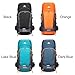 65L Hiking Backpack for Men and Women – Water-Resistant Nylon Outdoor Travel Daypack with Rain Cover, Breathable Mesh Back, Adjustable Shoulder/Chest/Waist Straps, （Orange）