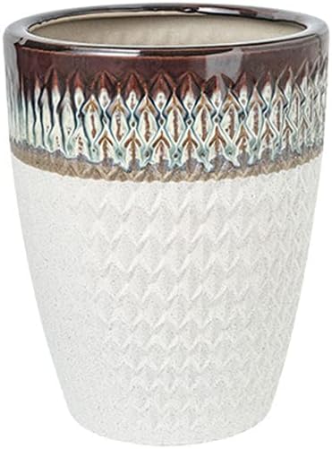 Flower Pot White Ceramic Flower Pot Modern European Home Restaurant Office Decoration Flower Pot Large Floor Flower Pot Home Decoration Pots (Size : D) (B)