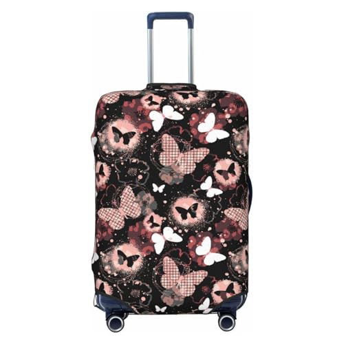 Butterflies1 Print Luggage Cover For Suitcase,Washable Elastic Travel Suitcase Protector With Zipper Closure And Bottom Buckle – Fits 18-32
