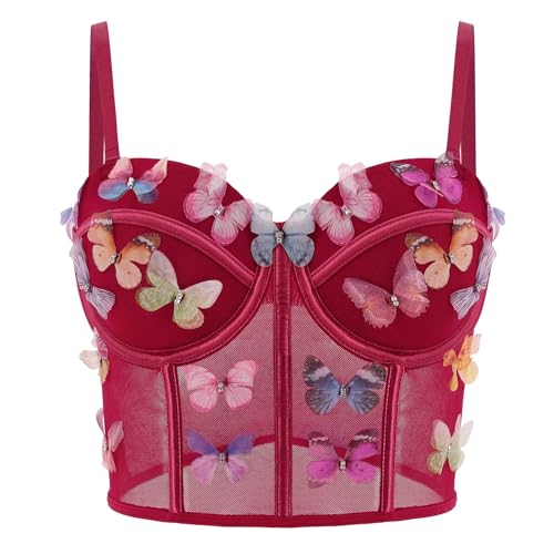 Haut court brodé floral parfait pour vos soirées d'été en terrasse