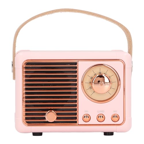 GOWENIC Retro Bluetooth Speaker, Small Bluetooth Speaker Cute Old Fashion Style for Kitchen Bedroom Office Party Outdoor, Support Radio Program, 400mAh Battery