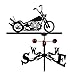 Stal nierdzewna Harley Motocykl Weather Vane Garden Stake Weathervane Profesjonalne narzędzia pomiarowe Patio Yard Decor