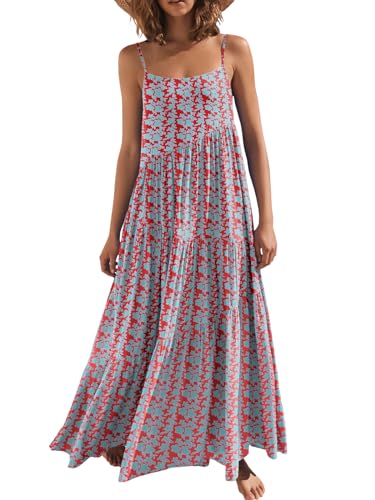 ANRABESS Women Summer Sleeveless Maxi Dress Flowy Boho Beach Sundress