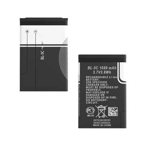 SIHUADON BL-5C 3.7V Rechargeable Battery, 1020mAh Replacement Battery for Portable Radio, Bluetooth Speaker