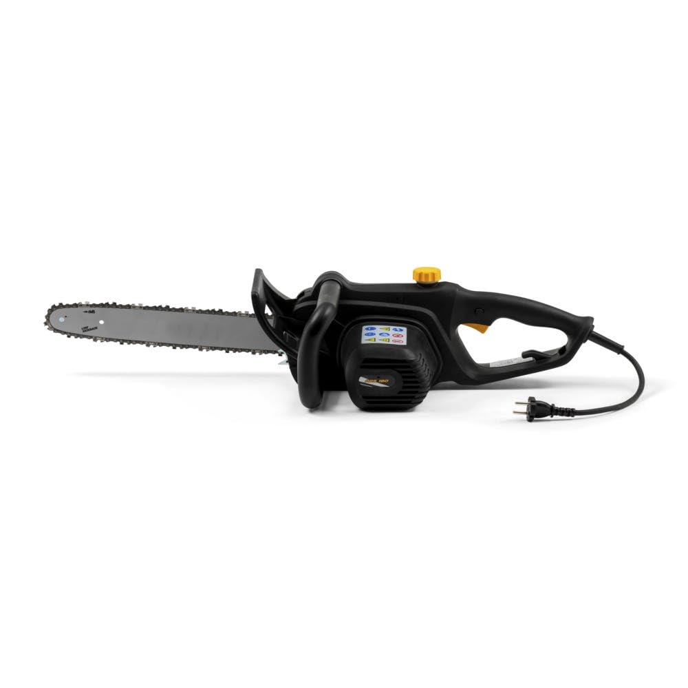 Alpina Motosierra eléctrica ACS 180 E 14 pulgadas. Para operaciones de corte de madera. Barra de corte 35 cm 14 pulgadas. 1800 W. Velocidad de la cadena 10 m/s. Tensión lateral